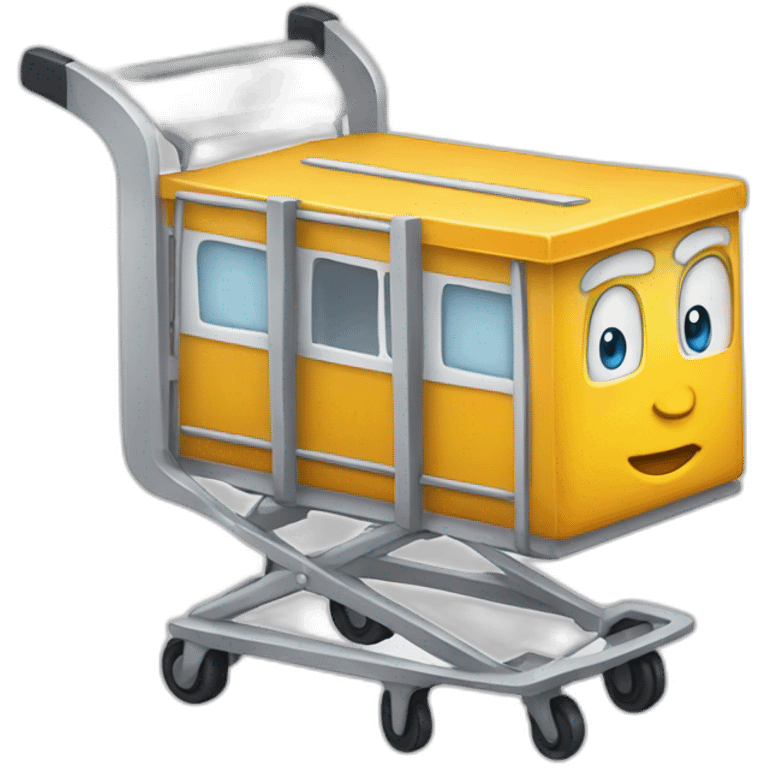  trolley with lithium emoji