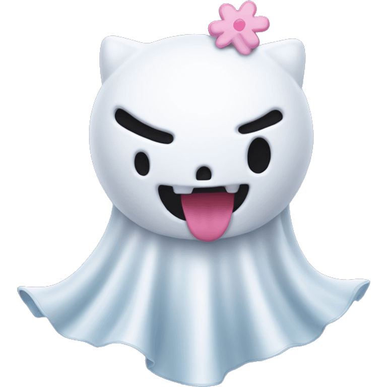 Ghost face with hello kitty toy emoji