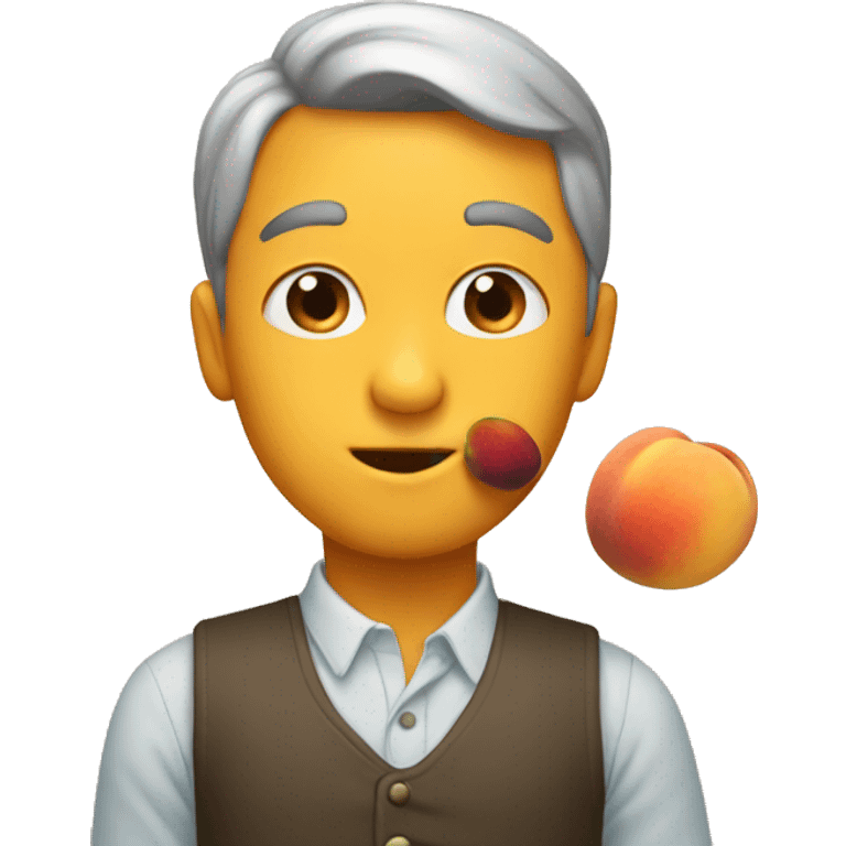 Eating peach emoji