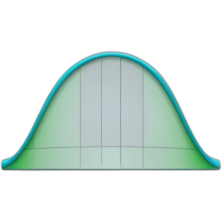 Gauss bell curve emoji