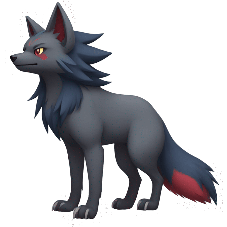 Zoroark-Mightyena-Zorua full body emoji