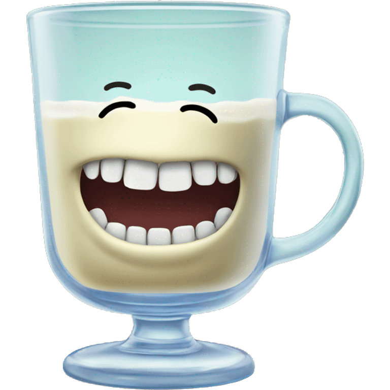 dentures in glass cup emoji