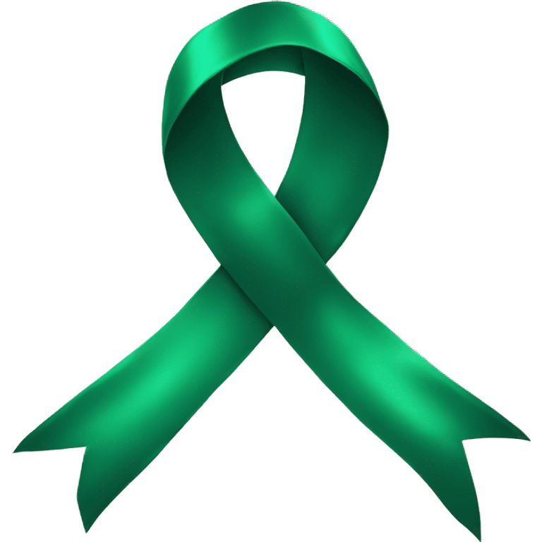 Emerald green ribbon tied in a bow emoji