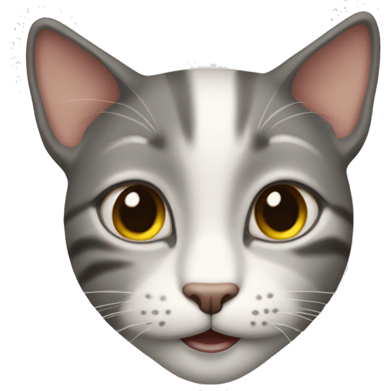 Le chat rigole, avec sourire de l’humain  emoji