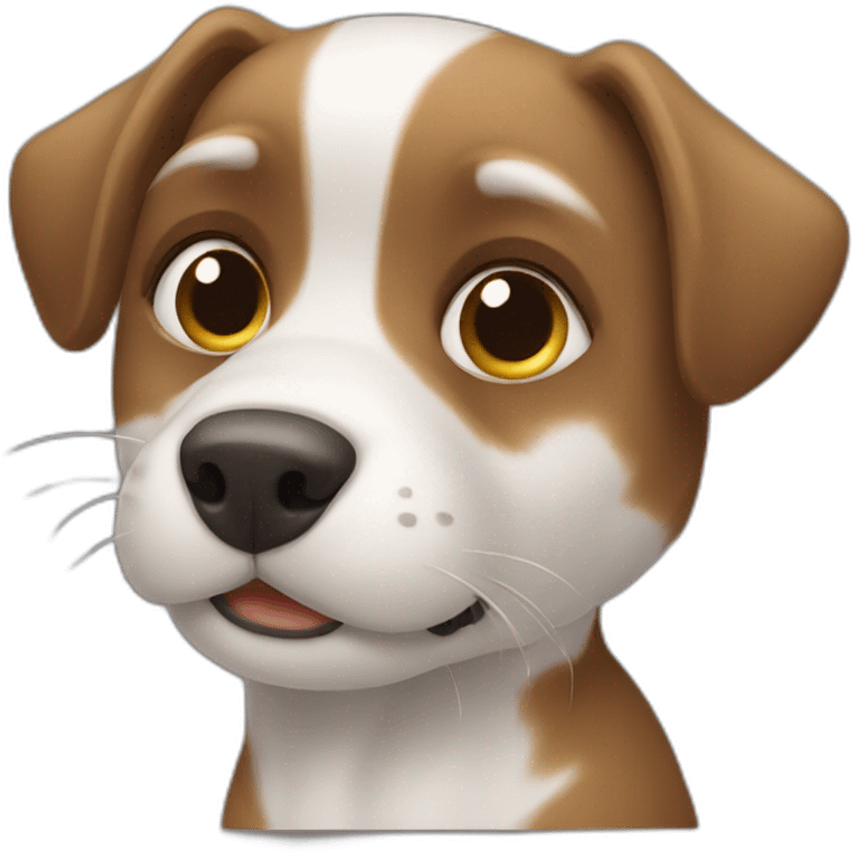 Chat avec chien emoji