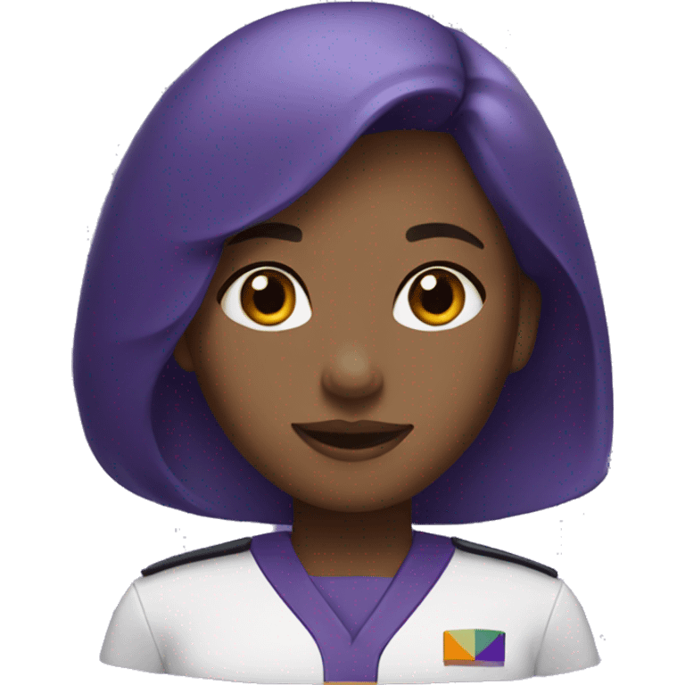 Girl with FedEx uniform emoji