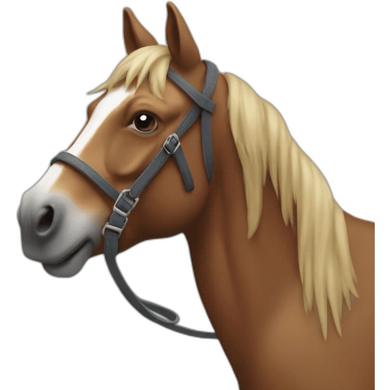 Cheval qui bois un bières emoji