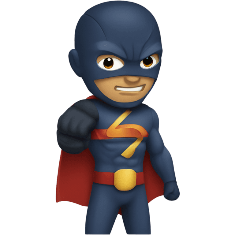 Super hero fighting villain emoji