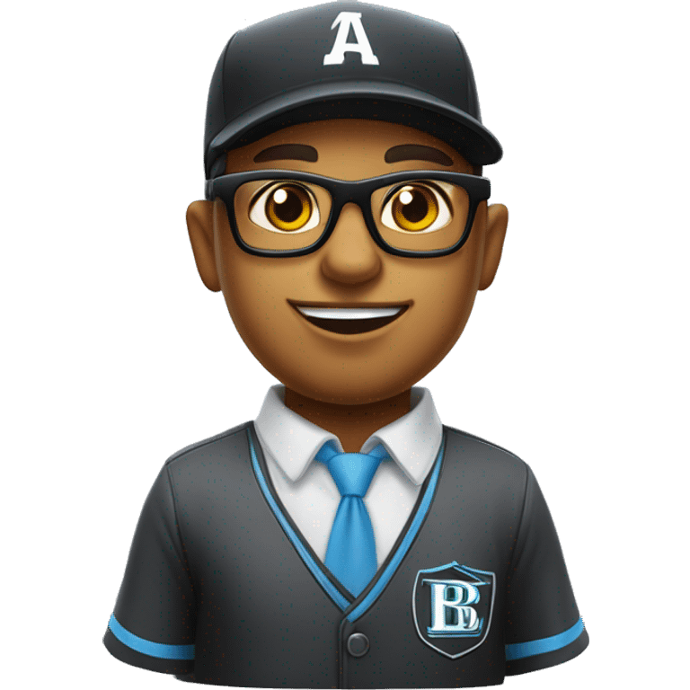 Mulatto star umpire confident business young adult cat pfp with smart glasses, eyes gleaming with redemption emoji