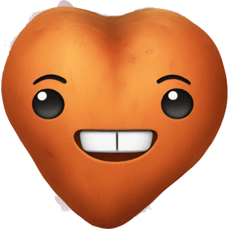 Sweet potato with love emoji