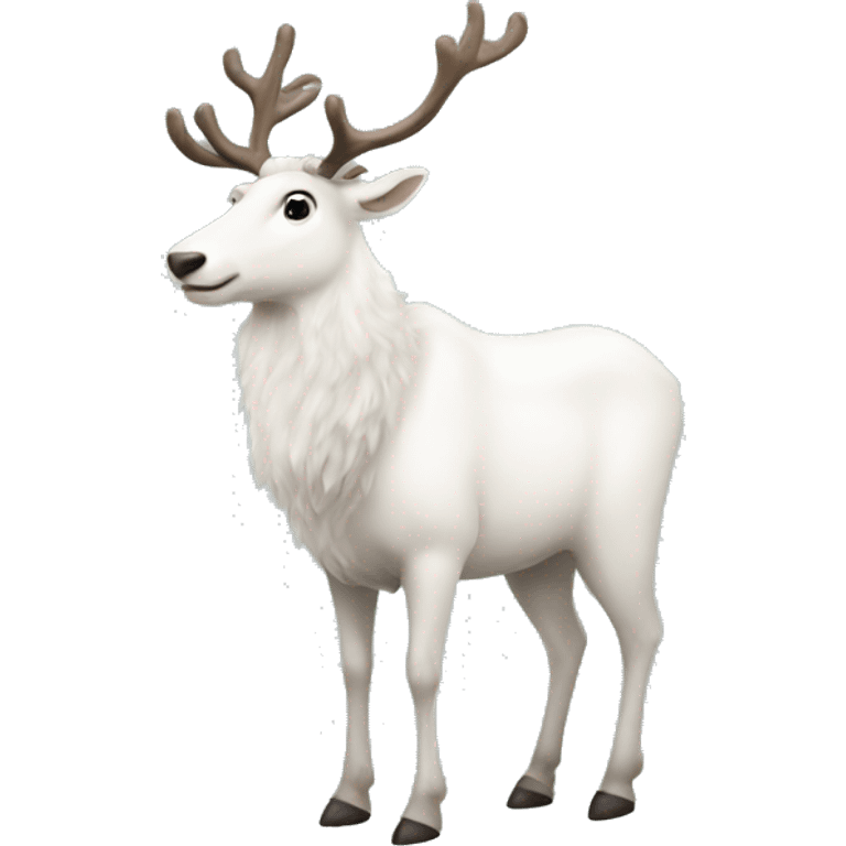 A white reindeer full body   emoji