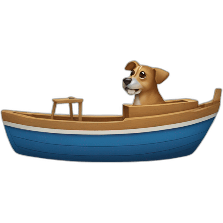 Boat in form of a dog emoji