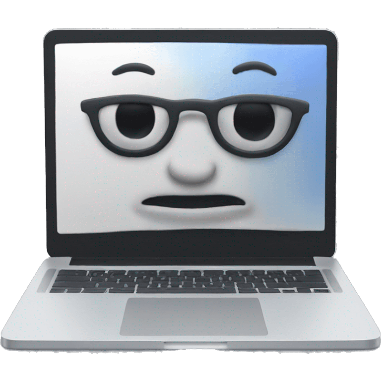 MacBook with video editing software emoji