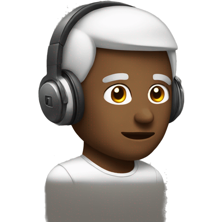 a man with a head phone emoji