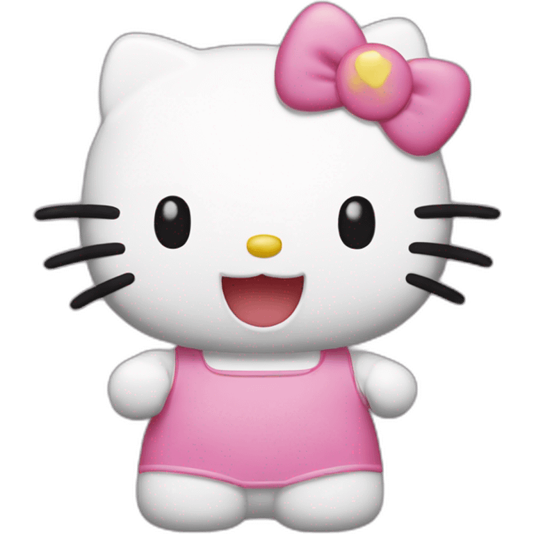 Hello kitty happy emoji