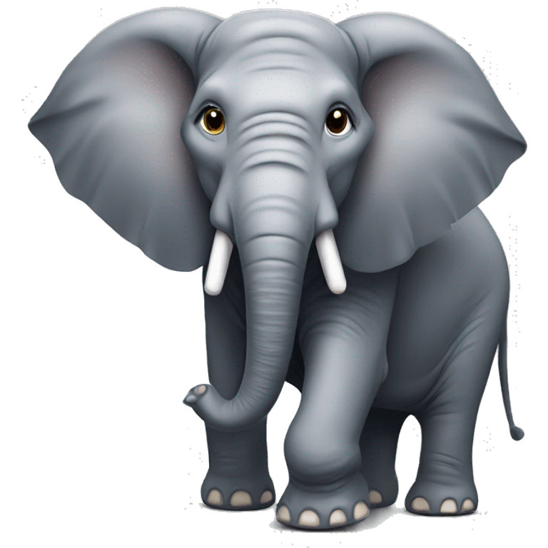 An elephant with a huge trunk emoji