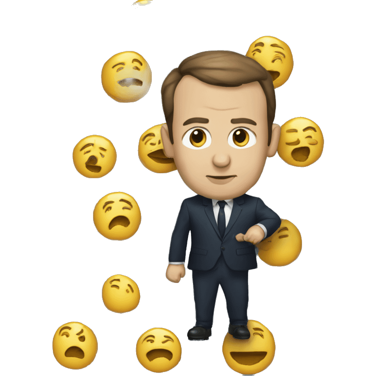 Macron qui est en train de fumer  emoji