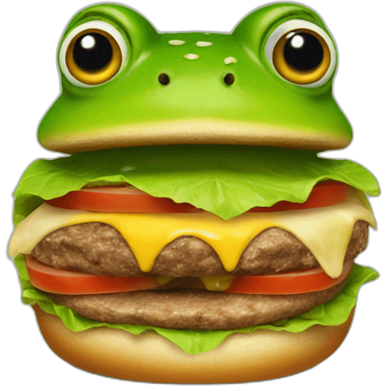 Burger frog emoji