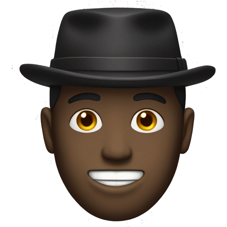 Guy with ski mask and tophat emoji