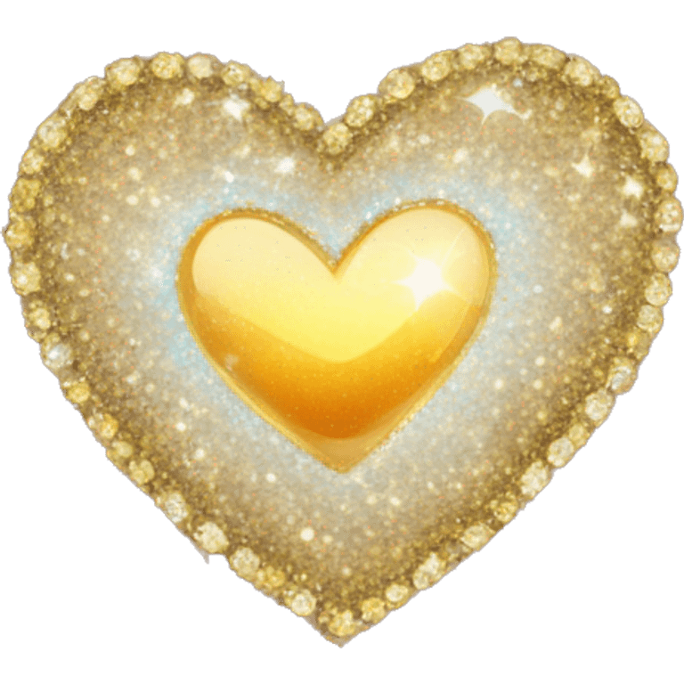 Heart with topaz Color with a lot of sparkles emoji