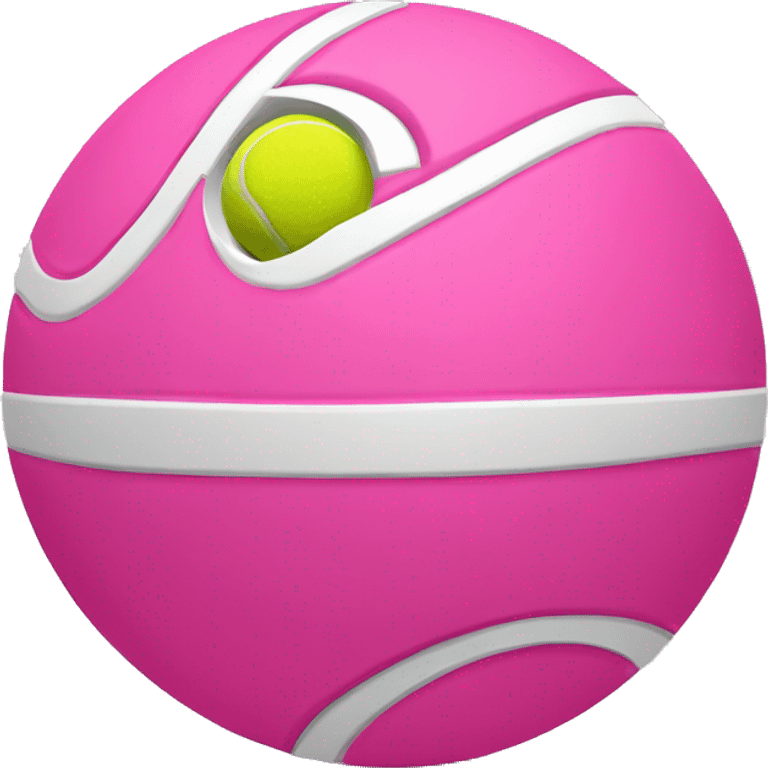 pink tennis ball emoji