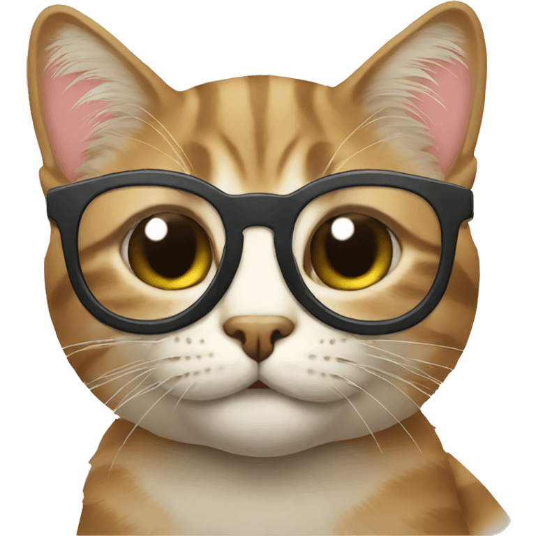 Gato con lentes emoji