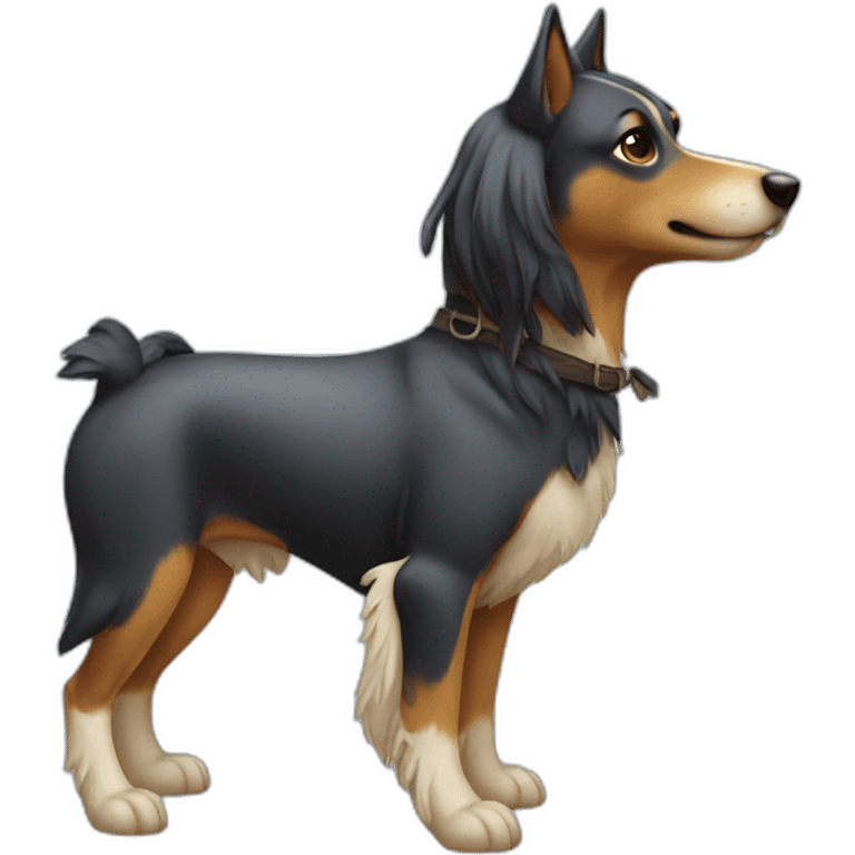 Chien sur cheval emoji