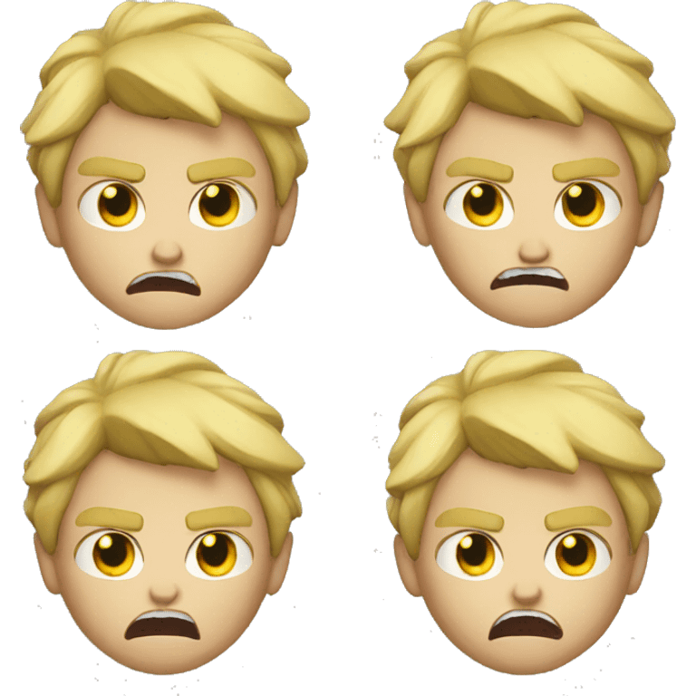 very angry blond boy  emoji