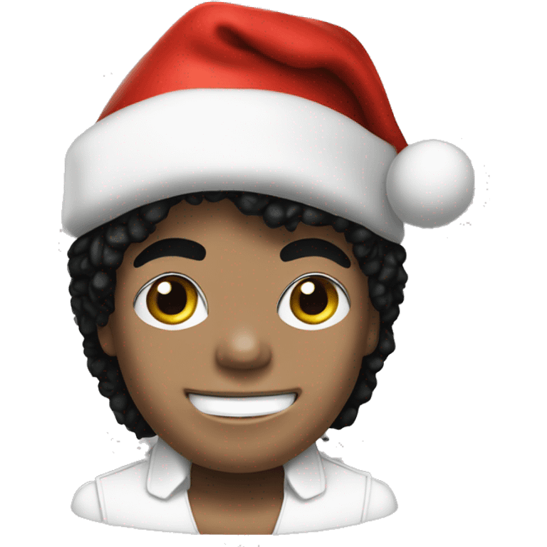 michael jackson with santa hat emoji