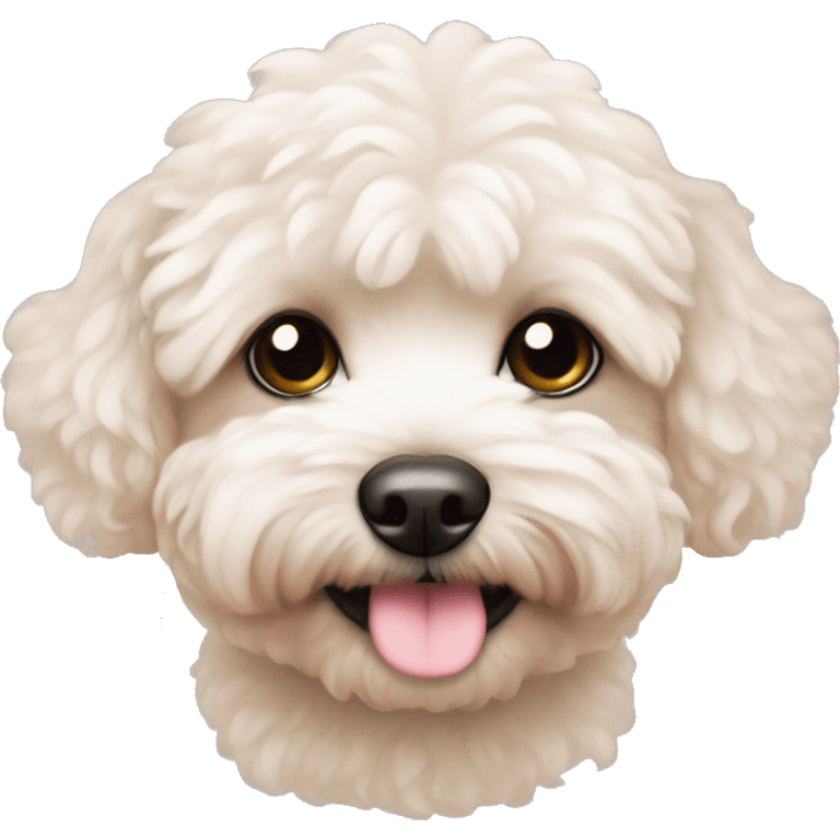 Maltipoo with pale pink nose emoji