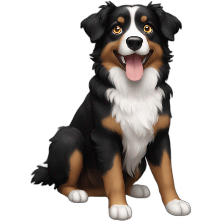 black tri Australian shepherd emoji