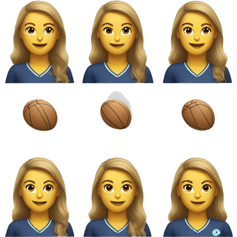 a young woman coach in her 20s having fun emoji