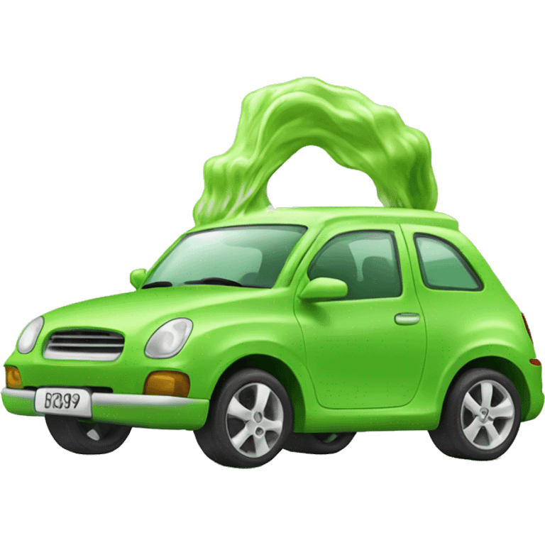 Car drinking iced matcha  emoji