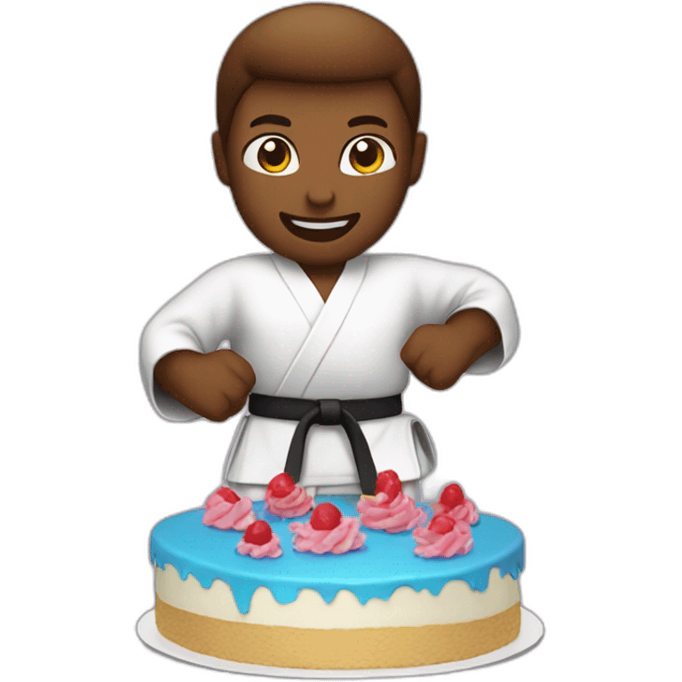 karate bring birthday cake emoji