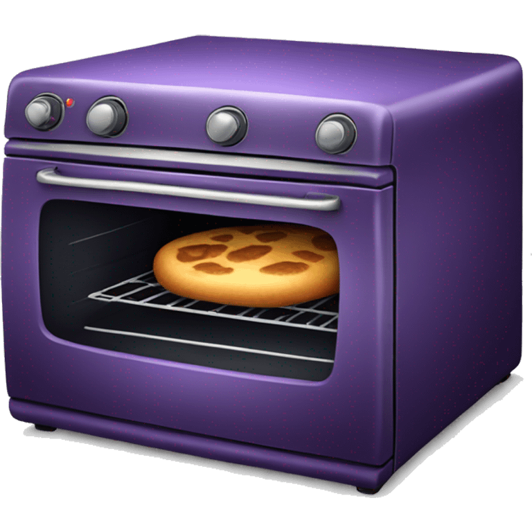 Realistic dark purple oven isolated  emoji