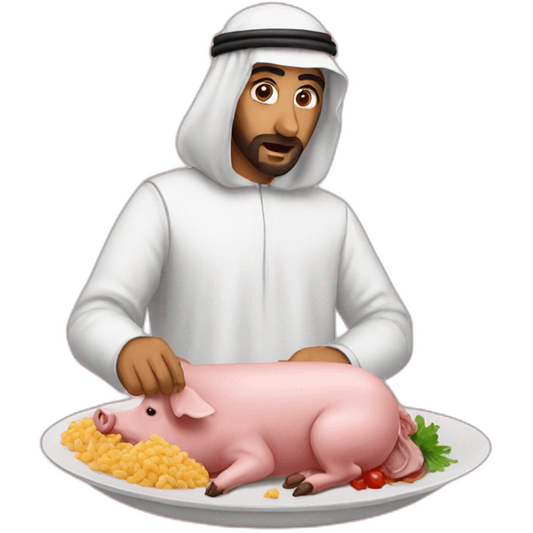 Arab who eats pigs emoji