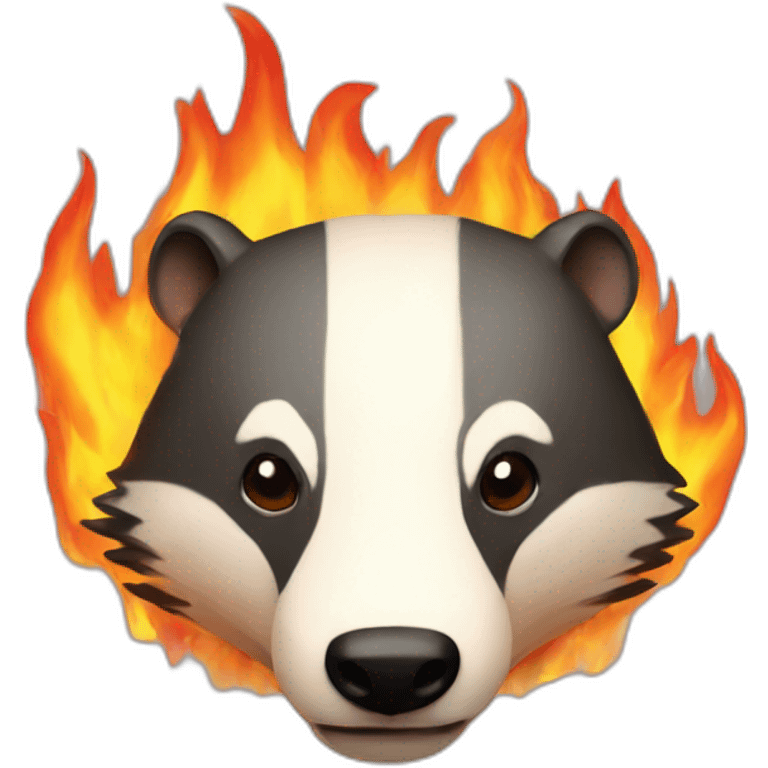 badger in flames emoji