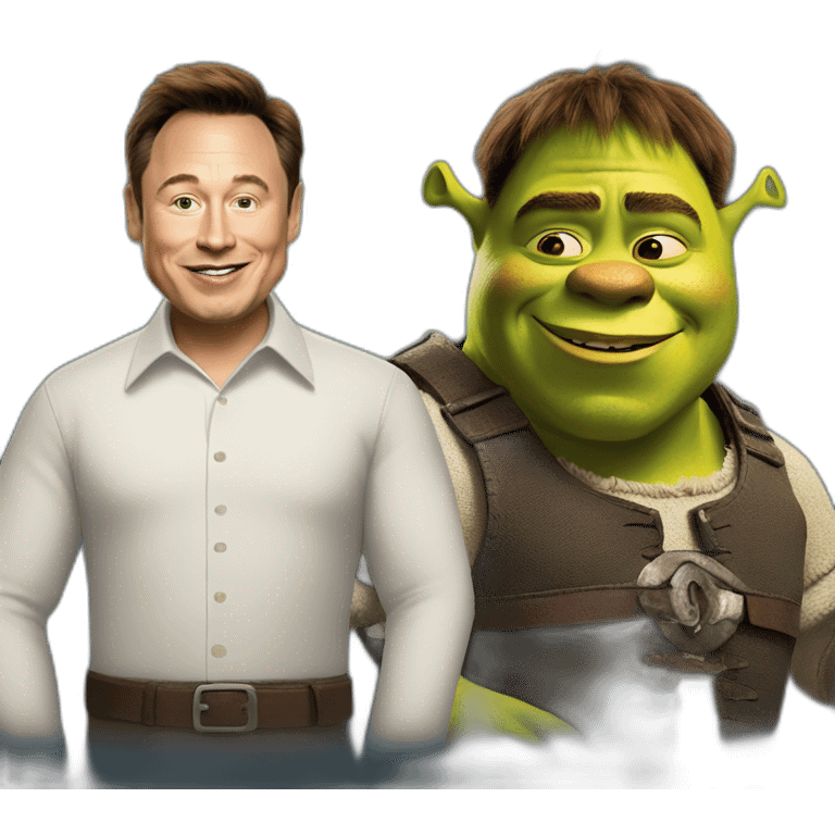 shrek with elon musk emoji