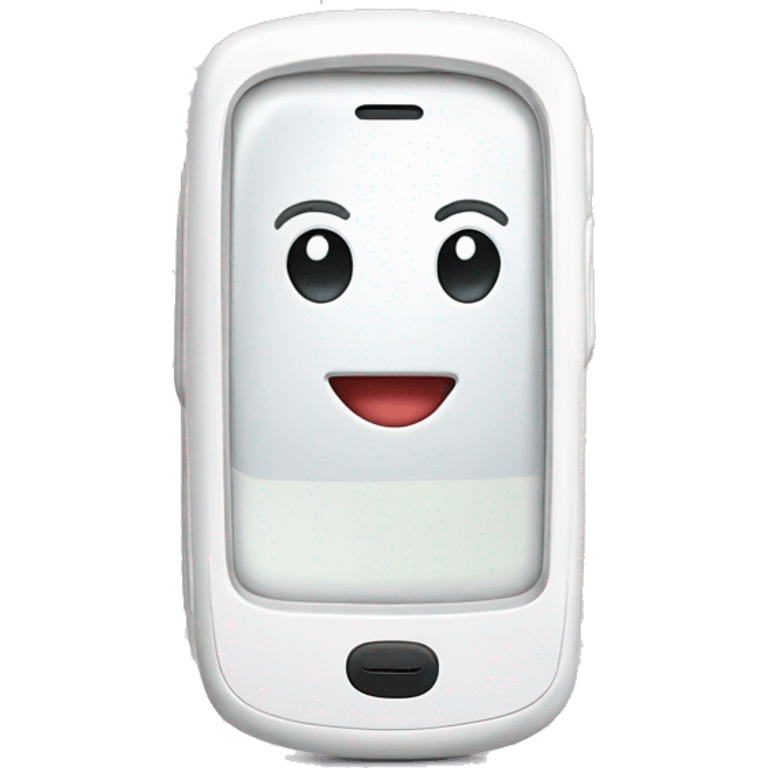 Cute white cell Phone on call emoji