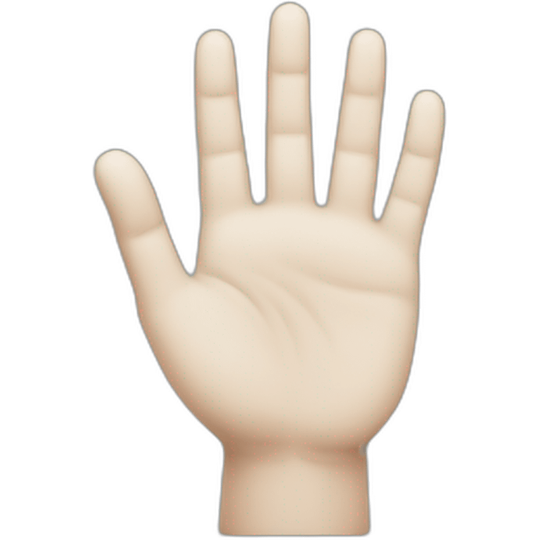 White hand with Six fingers emoji