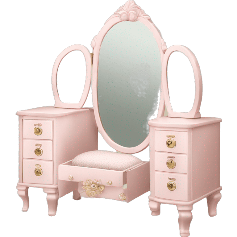 pale pink Vintage vanity emoji