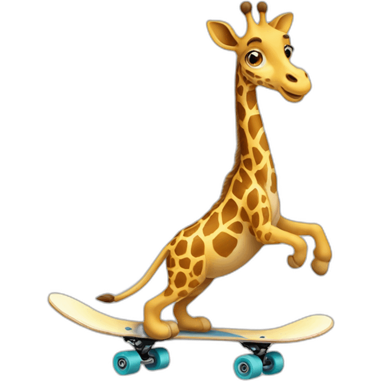 Girafe qui skate emoji