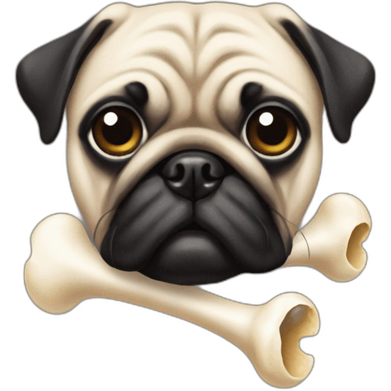 Pug bone emoji