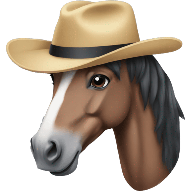 Horse whit a hat  emoji