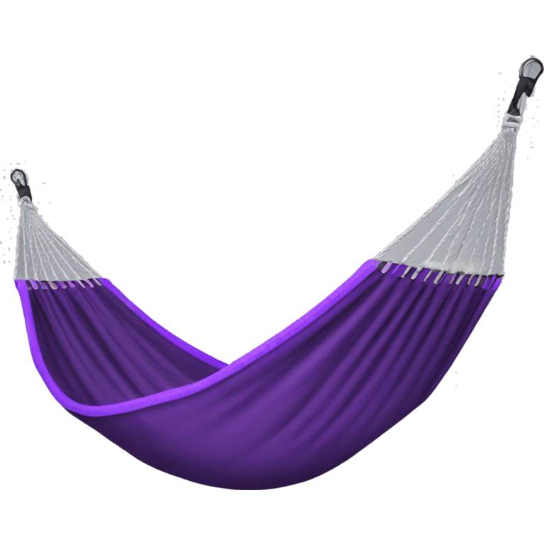 Realistic camping purple hammock lisolated. emoji