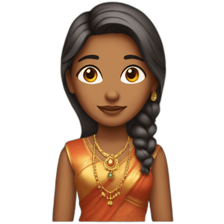 Indian girl with highlights emoji