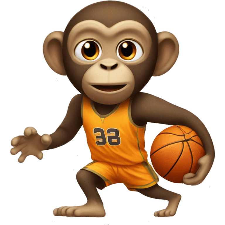 Monkey playing basketball  emoji