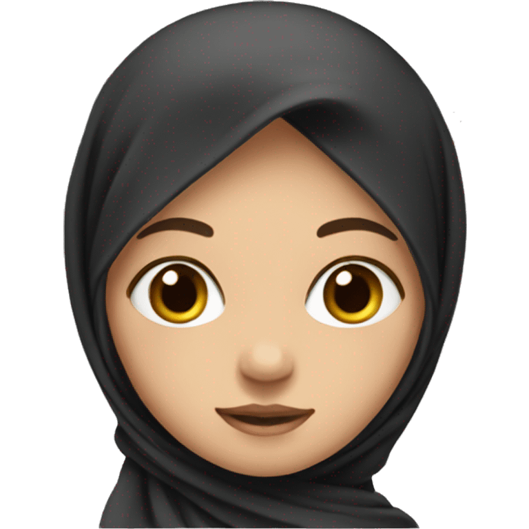 girl with black hair - headscarf emoji