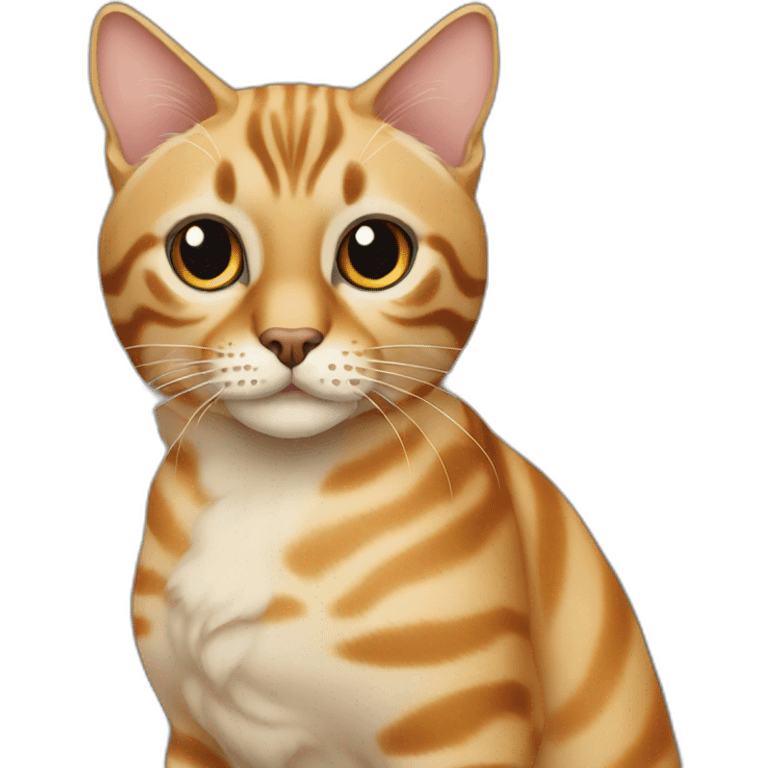 Curly-blonde-cat-bengal emoji