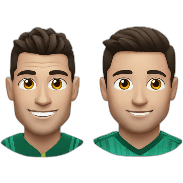 Cristiano Ronaldo and messi emoji